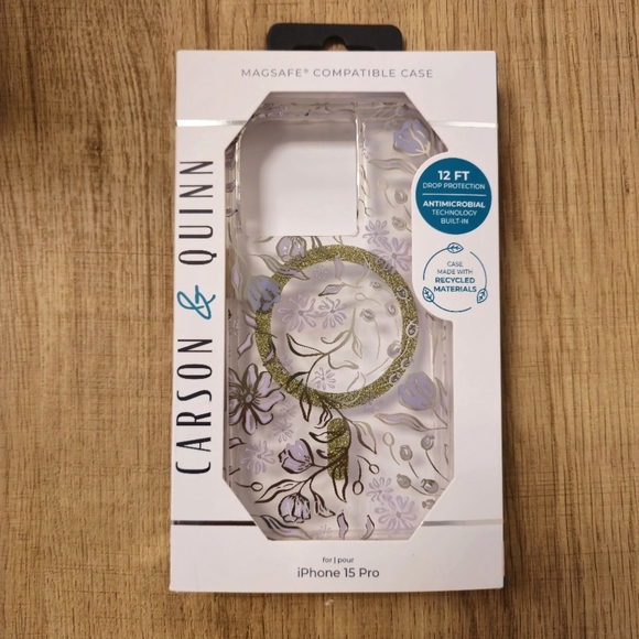 Carson & Quinn Floral Case With MagSafe, For iPhone 15 Pro - Picture 1 of 10